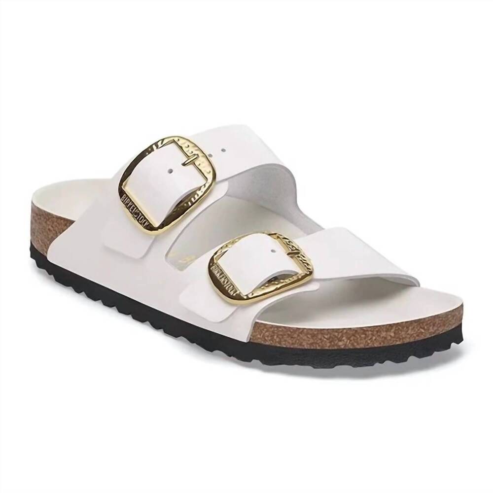 NEW BIRKENSTOCK unisex - arizona big buckle hammered sandal in white